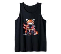 Origami Panda Rosso Kawaii Kimono Piccoli Panda Orsi Gatto Canotta