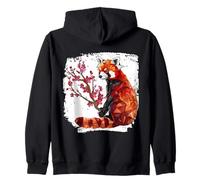 Origami Panda Rosso Kawaii Kimono Piccoli Panda Orsi Gatto Felpa con Cappuccio