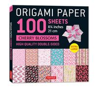 Origami Paper 100 Sheets Cherry Blossoms 8 1/4 21 Cm: Extra Large Double-sided Origami Sheets Printed With 12 Different Color Combinations Instructions for 5 Projects Included