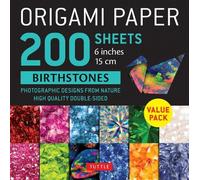 Origami Paper 200 Sheets Birthstones: Photographic Designs from Nature: High Quality Double-Sided: Photographic Designs from Nature: Double Sided ... (Instructions for 6 Projects Included)