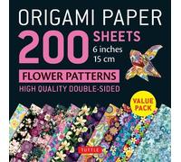 Origami Paper 200 sheets Flower Patterns 6" (15 cm)