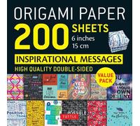Origami Paper 200 sheets Inspirational Messages 6" (15 cm)