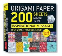Origami Paper 200 Sheets Inspirational Messages: Tuttle Origami Paper: High-quality Double Sided Origami Sheets Printed With 12 Different Designs (Instructions for 8 Projects Included)