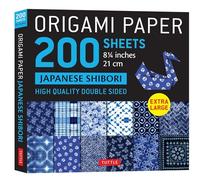 Origami Paper 200 Sheets Japanese Shibori: Extra Large High Quality Double-Sided: Extra Large Tuttle Origami Paper: Double-Sided Sheets (12 Designs & Instructions for 6 Projects Included)