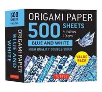 Origami Paper 500 sheets Blue and White 4" (10 cm)
