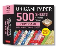 Origami Paper 500 sheets Chiyogami Patterns 4" (10 cm): Tuttle Origami Paper: Double-Sided Origami Sheets Printed with 12 Different Illustrated Patterns