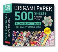Origami Paper 500 sheets Flower Patterns 6" (15 cm)