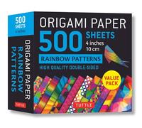 Origami Paper 500 Sheets Rainbow Patterns: High-quality Double-sided Origami Sheets Printed With 12 Different Patterns