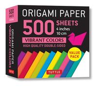 Tuttle Publishi Origami Paper 500 sheets Vibrant Colors (Rilegatura flessibile)