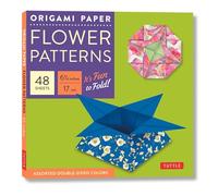 Origami Paper 6 3/4 in 17 Cm Flower Patterns 48 Sheets: Tuttle Origami Paper: Double-side Origami Sheets Printed With 8 Different Designs: Instructions for 6 Projects Included