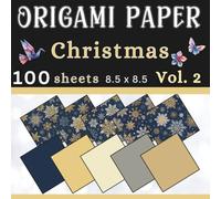 Origami Paper Christmas: Decorative sheets for origami paper folding, card making, and artistic creations.-Volume 2