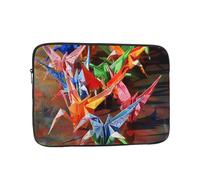 Origami Paper Cranes - Custodia per computer portatile, compatta, per dispositivi da 17", tablet, lavoro, viaggi e ufficio