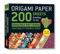 Origami Paper Kimono Patterns: Tuttle Origami Paper; High-quality Double-sided Origami Sheets Printed With 12 Patterns; Instructions for 6 Projects Included; 200 Sheets, 6 Inch, 15 Cm