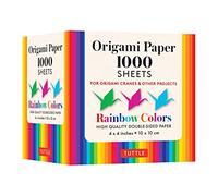 Origami Paper Rainbow Colors 1,000 Sheets 4" 10 Cm: Tuttle Origami Paper: Double-sided Origami Sheets Printed With 12 Different Color Combinations - Instructions for Origami Crane Included