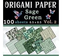 Origami Paper Sage Green: Decorative sheets for origami , scrapbooking, and creative projects.-Volume 2
