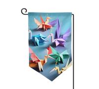 Origami Papercraft Gru Stampa Bandiere di benvenuto Cortile Decorazione Esterna Tutte le Stagioni Giardino Patio Bandiera 30,5 x 45,7 cm Diverse Forme