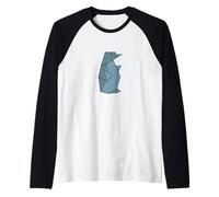Origami Pinguino Maglia con Maniche Raglan