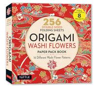 Origami Washi Flowers Paper Pack Book: 256 Double-Sided Folding Sheets (Includes Instructions for 8 Models)