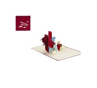 BIGLIETTO ORIGAMO D'AUGURI BIPLANO COD. 2317