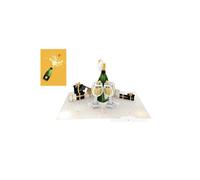 Origamo biglietto di auguri handmade con prosecco