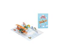 Origamo biglietto di auguri pop up con biplano