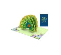 Origamo biglietto di auguri pop up con pavone