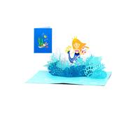 Origamo biglietto di auguri pop up con sirenetta