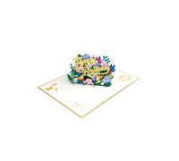 Origamo biglietto di auguri pop up per compleanno con fiori UNI