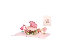 Origamo biglietto di auguri pop up per nascita bambina