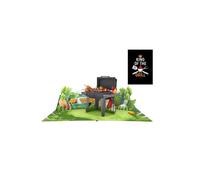 Origamo biglietto di auguri pop up re della griglia