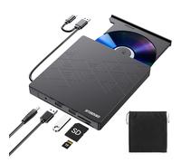 ORIGBELIE Lettore CD Esterno per PC Portatile, Sottile CD/DVD +/-RW Drive