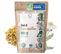 ORIGEENS Infuso Camomilla Bio Origine Europa, 100g | Tisane Sfuse per Dormire e Digerire | Fiori di Camomilla Secchi Selvatica