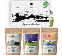 ORIGEENS MATCHA LATTE TRILOGY SET REGALO - Tè Matcha bio, Tè Hojicha bio, Tè Genmaicha bio, in polvere - 3 * 50g Tè in polvere per Matcha Latte - Tè Matcha