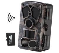 Origem Fototrappola Notturna WiFi 64MP 4K con 64g SD e App, Fotocamera Caccia 0.1s con IR Invisibile 940nm 120° Ultra Grandangolo, Visione Notturna 25m, IP66 per Caccia e Monitoraggio Faunistico