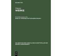 Origenes Matthäuserklärung I, Erste Hälfte (Copertina rigida)