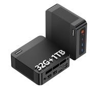 origimagic Ryzen 9 6900HX (fino a 4,9 Ghz), 32GB DDR5 1TB M.2 NVME PCIe 4.0 2280 SSD Mini Desktop Computer, Dual Gigabit LAN, WiFi 6E, BT5.2, 4K Triple Display, per azienda, ufficio, casa