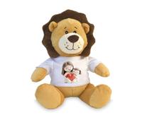 Origin Dan Peluche Personalizzato, Made in Italy - Pupazzo 23 cm Morbido e Simpatico - Idea Regalo Personalizzabile con Foto e Stampe - T-Shirt Peluche Intercambiabile (Leone)