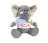 Origin Dan Peluche Personalizzato, Made in Italy - Pupazzo 23 cm Morbido e Simpatico - Idea Regalo Personalizzabile con Foto e Stampe - T-Shirt Peluche Intercambiabile (Elefante)