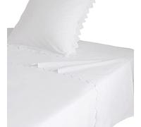 ORIGIN Lenzuolo piatto ricamato in Cotone, Opera, Made in France