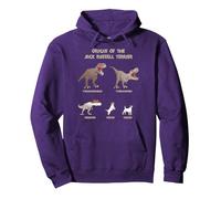 Origin of The Jack Russell Terrier Evolution History Meme Felpa con Cappuccio, Unisex per Adulti, Viola, M