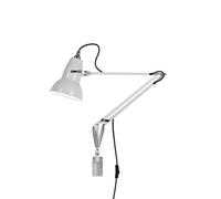 Anglepoise Original 1227 Lampada da parete con fissaggio a muro, lino bianco/cavo grigio