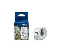 ORIGINAL Brother Etichette Bianco su verde CZ-1002 12 mm Rotolo di etichette col