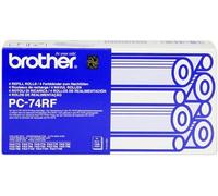 ORIGINAL Brother nastro a trasferimento termico nero PC-74RF a 4 pezzi
