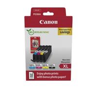 ORIGINAL Canon Value Pack nero / ciano / magenta / giallo CLI-551 XL + 10x15 cm