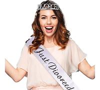 Original Cup Breakup® -Ghirlanda per feste di divorzio + sciarpa - Decorazioni e travestimenti perfeste di divorzio - Feste a tema per ragazze divorziate - Idea regalo 100% divertente per le donne