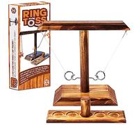 Original Cup Gioco Ring Toss® | Gioco di abilità in Legno | qualità Premium | Lanciatore di Anelli Appeso | Chi sarà Il più Veloce? | all'Interno e all'aperto | Adulti | 100% Legno | SparkL®