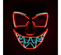 Original Cup | Maschera luci LED | Diavolo | qualità Premium | Plastica Rigida | 3 modalità | Maschera al Neon | Halloween