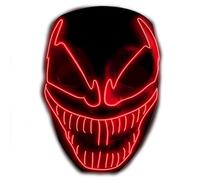 Original Cup | Maschera luci LED | Venom | Qualità Premium | Plastica rigida | 3 modalità | Maschera al neon | Halloween