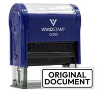 Original Document Q-200 - Timbro autoinchiostrante in gomma, inchiostro blu