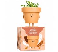 Original Earthlings Vaso per piante da interno, grazioso vaso da fiori in plastica con viso, vaso per piante grasse/cactus, regalo per gli amanti delle piante, fioriera decorativa novità